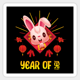 Good Luck Zodiac Happy Chinese New Year of the Rabbit Magnet